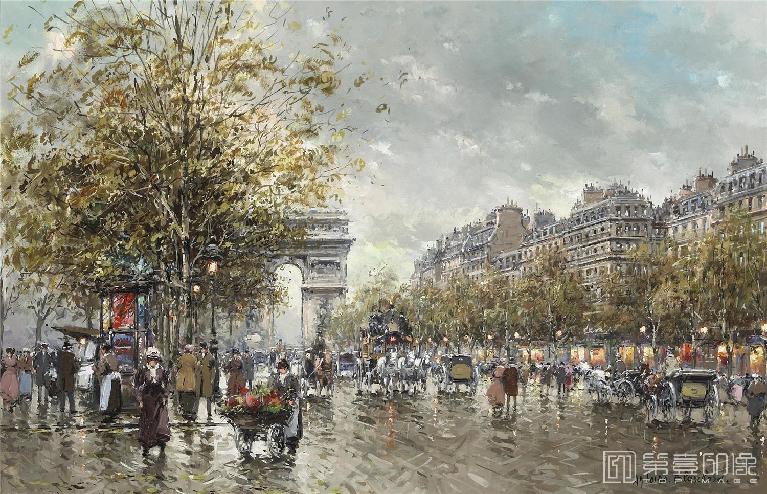 油画-安托万·布兰乍得 Antoine Blanchard作品-076